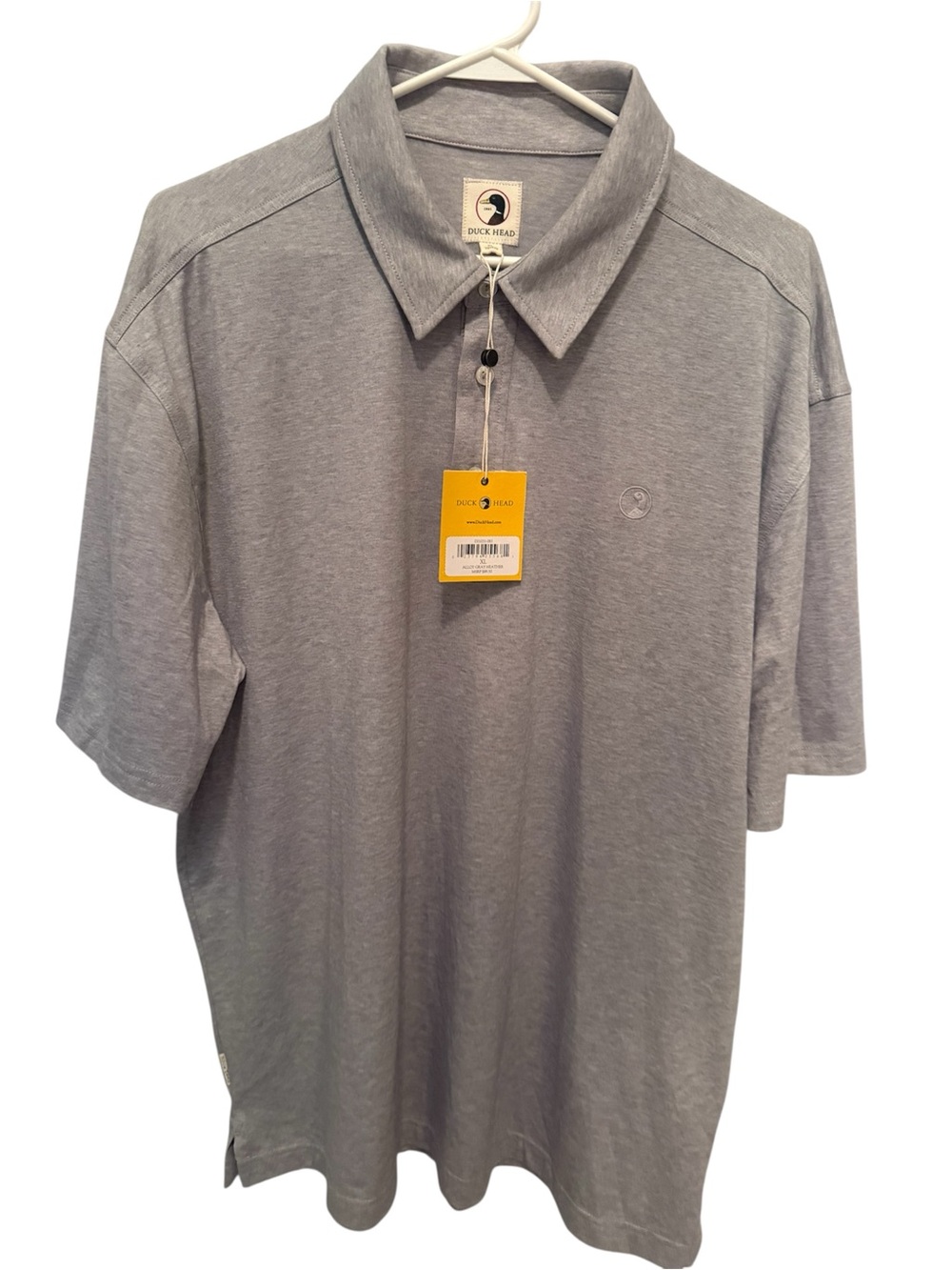 NWT Duck Head Men's Gray Performance Polo Shirt